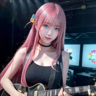 Hitori Gotoh de Bocchi the rock segun la IA
