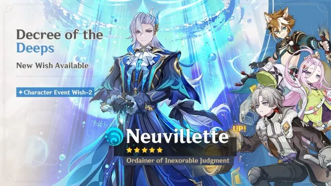 Countdown Neuvillette Banner (Decree of the Deeps)