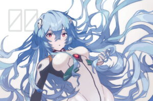 Rei Ayanami Rebuild of Evangelion Pelo Largo